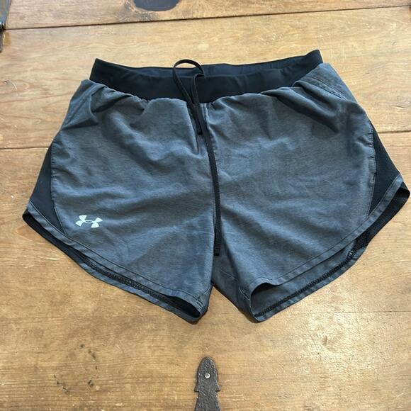Under Armour Gray and Black HeatGear Running Shorts Size XSmall - Picture 1 of 6